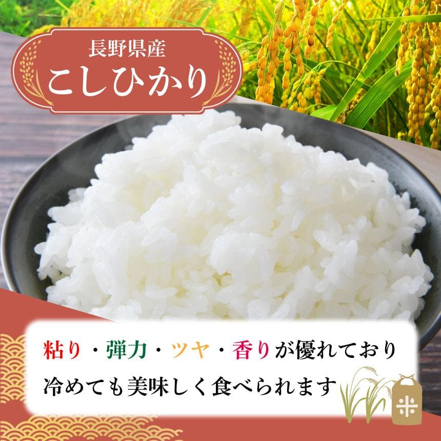 令和7年産 長野県産 コシヒカリ白米10キロ　精米したてをお届け‼