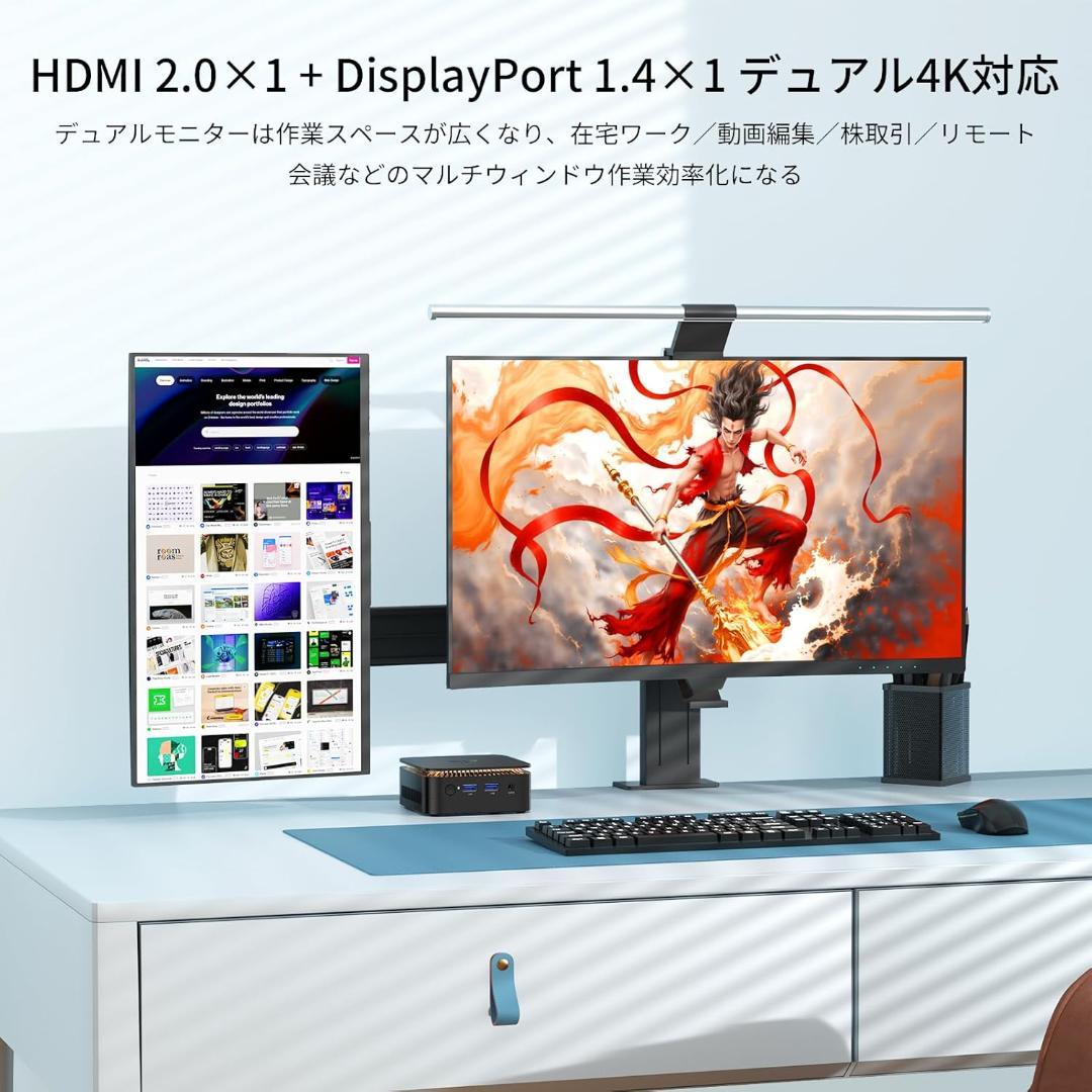 ミニPC　2025年新型　ミニパソコン 8GB 256GB SSD