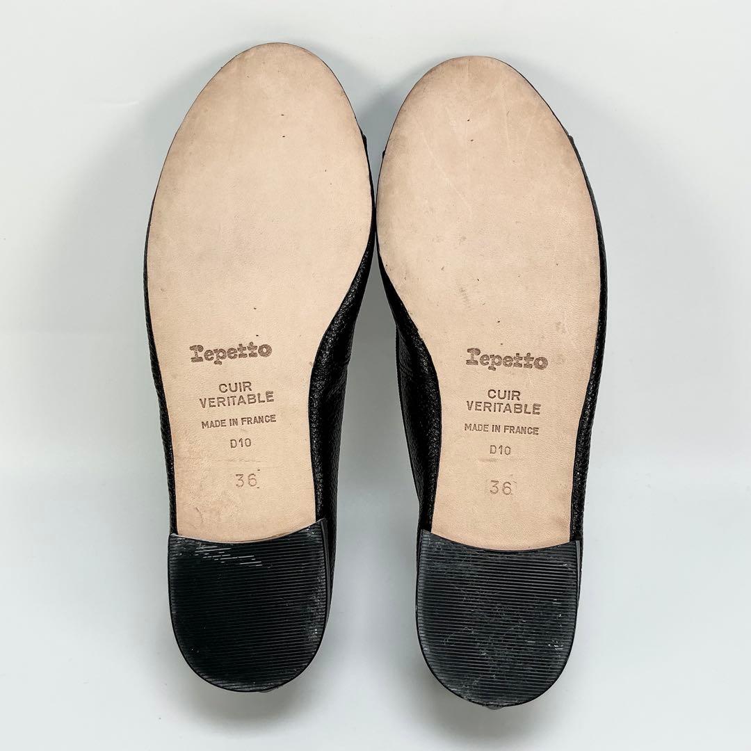 repetto 　バレエシューズ　フラット　パンプス　レザー　ブラック