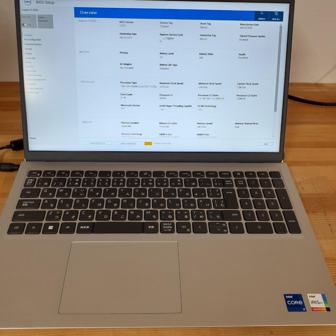 80L0116-10　DELL Core i7 メモリ16GB ノート