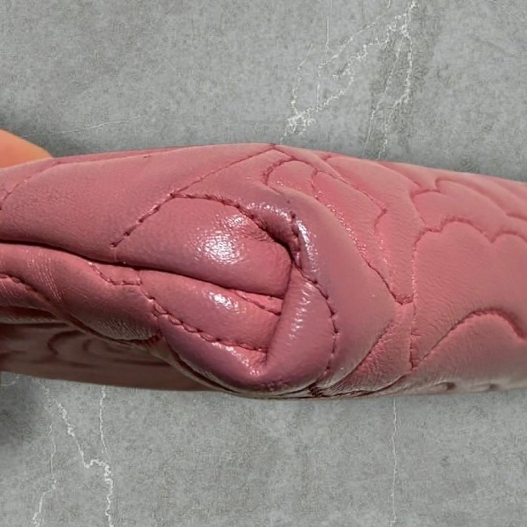 バッグ CHANEL camellia chain leather party bag