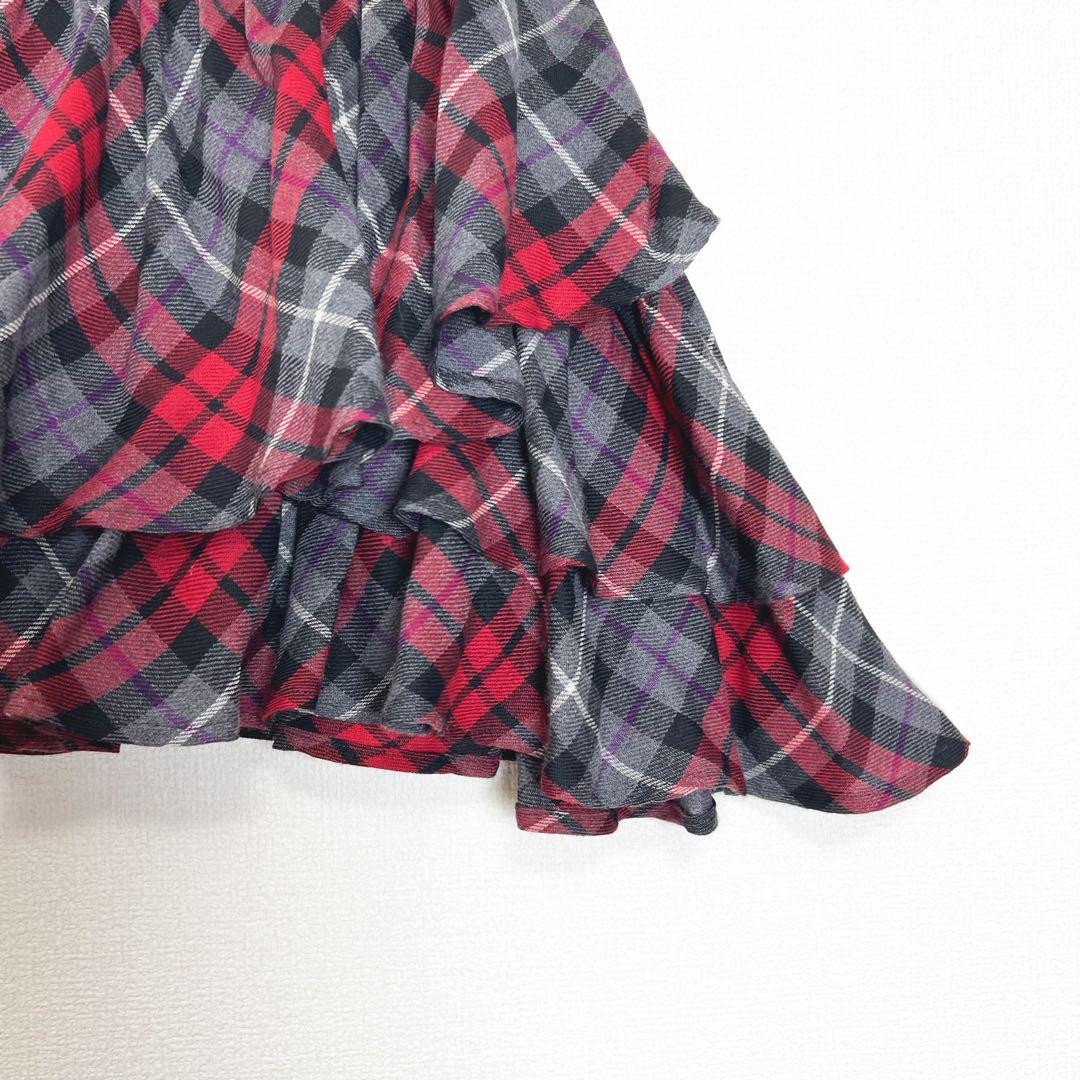 ヴィヴィアンウエストウッド　ティアード　ミニ　スカート　チェック　変形