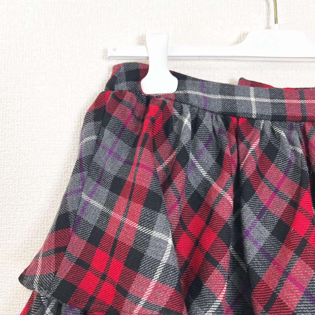 ヴィヴィアンウエストウッド　ティアード　ミニ　スカート　チェック　変形