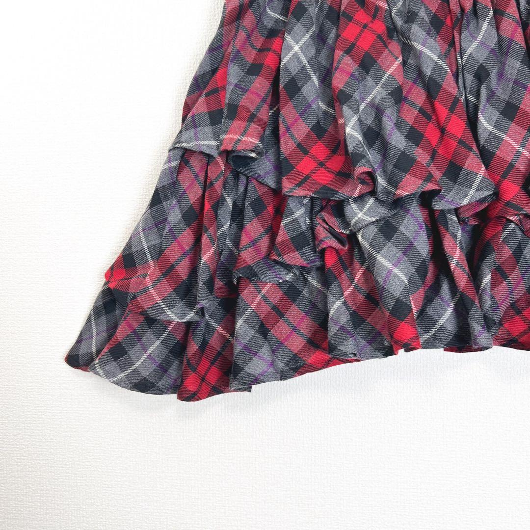 ヴィヴィアンウエストウッド　ティアード　ミニ　スカート　チェック　変形