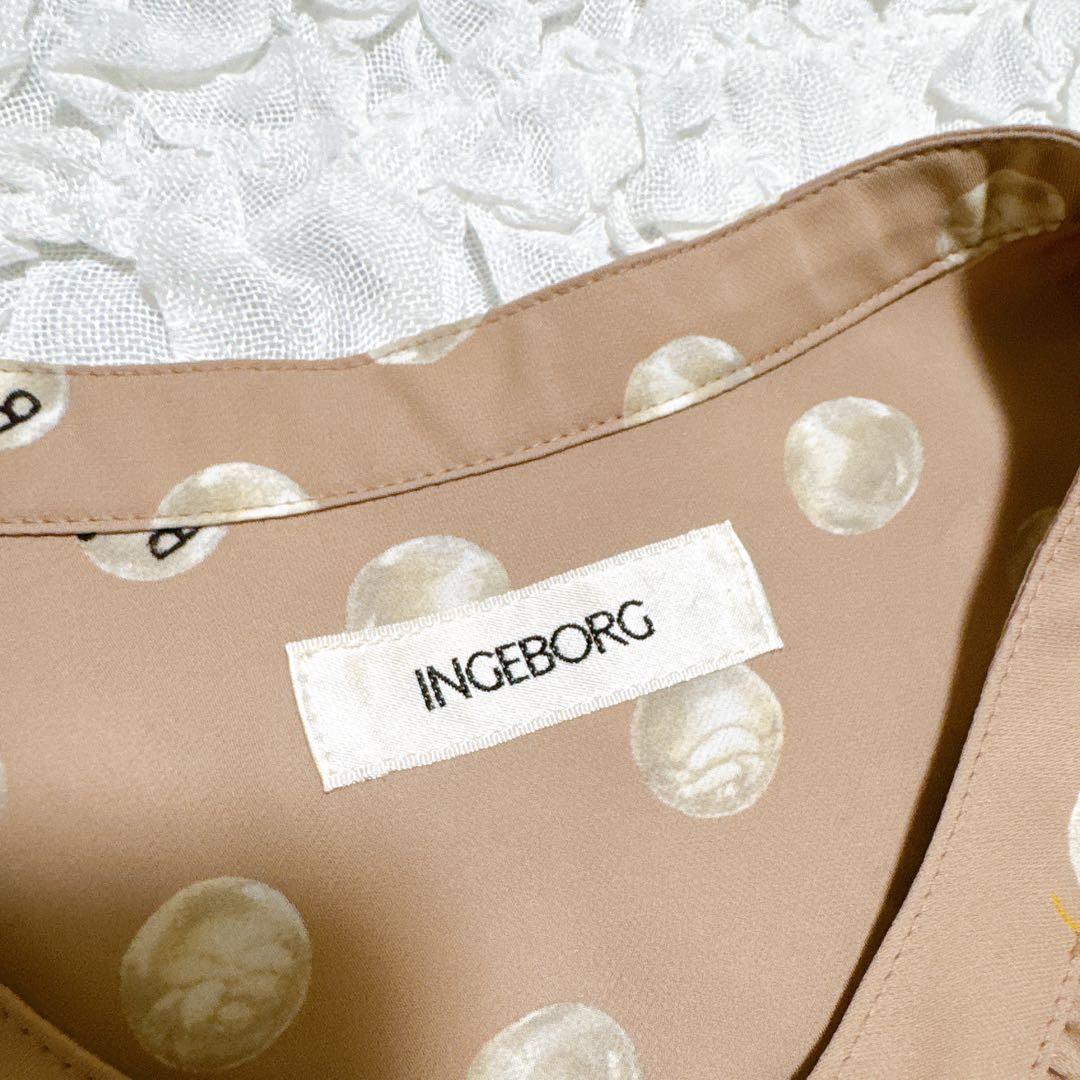 【新品未使用】インゲボルグ　パール水玉pt.チュニック　ブラウス