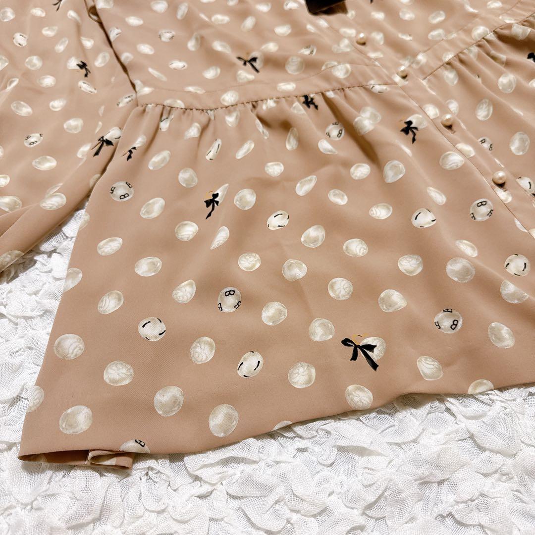 【新品未使用】インゲボルグ　パール水玉pt.チュニック　ブラウス