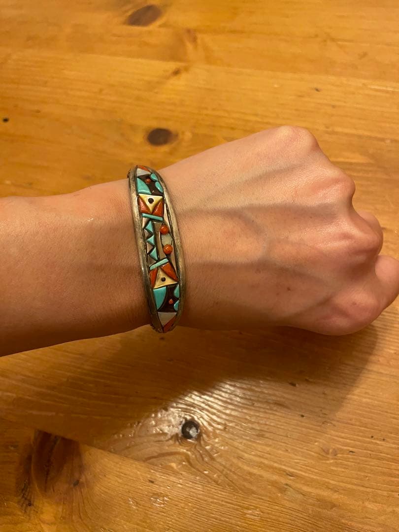 インディアンジュエリー　ズニ族　バングル