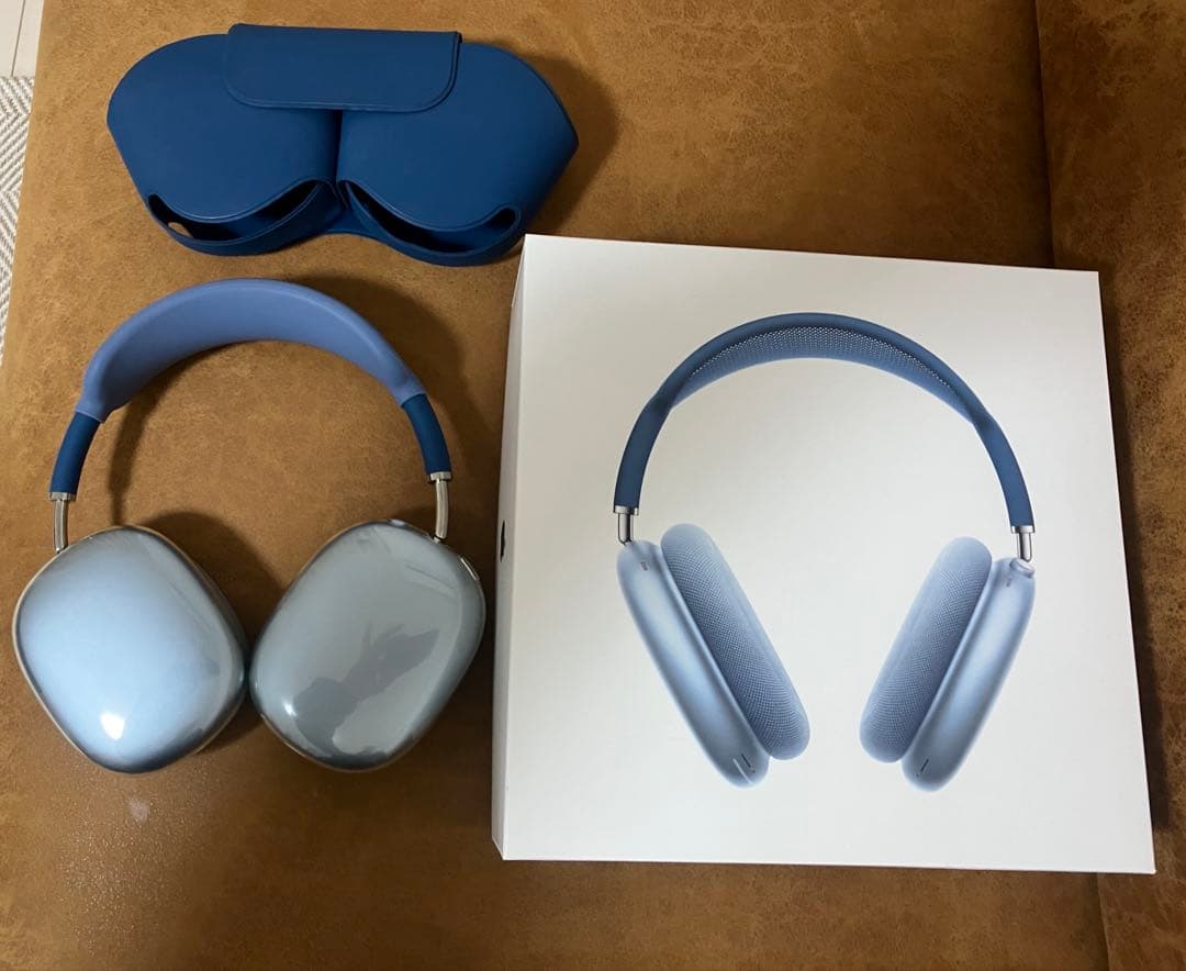 AirPods Max 本体 ブルー ケース付き