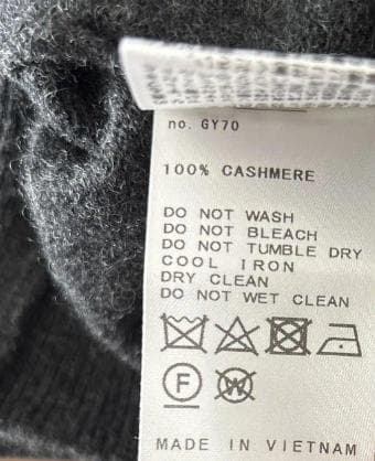 定価2万 417EDIFICE カシミヤモックネックセーター ダークグレー