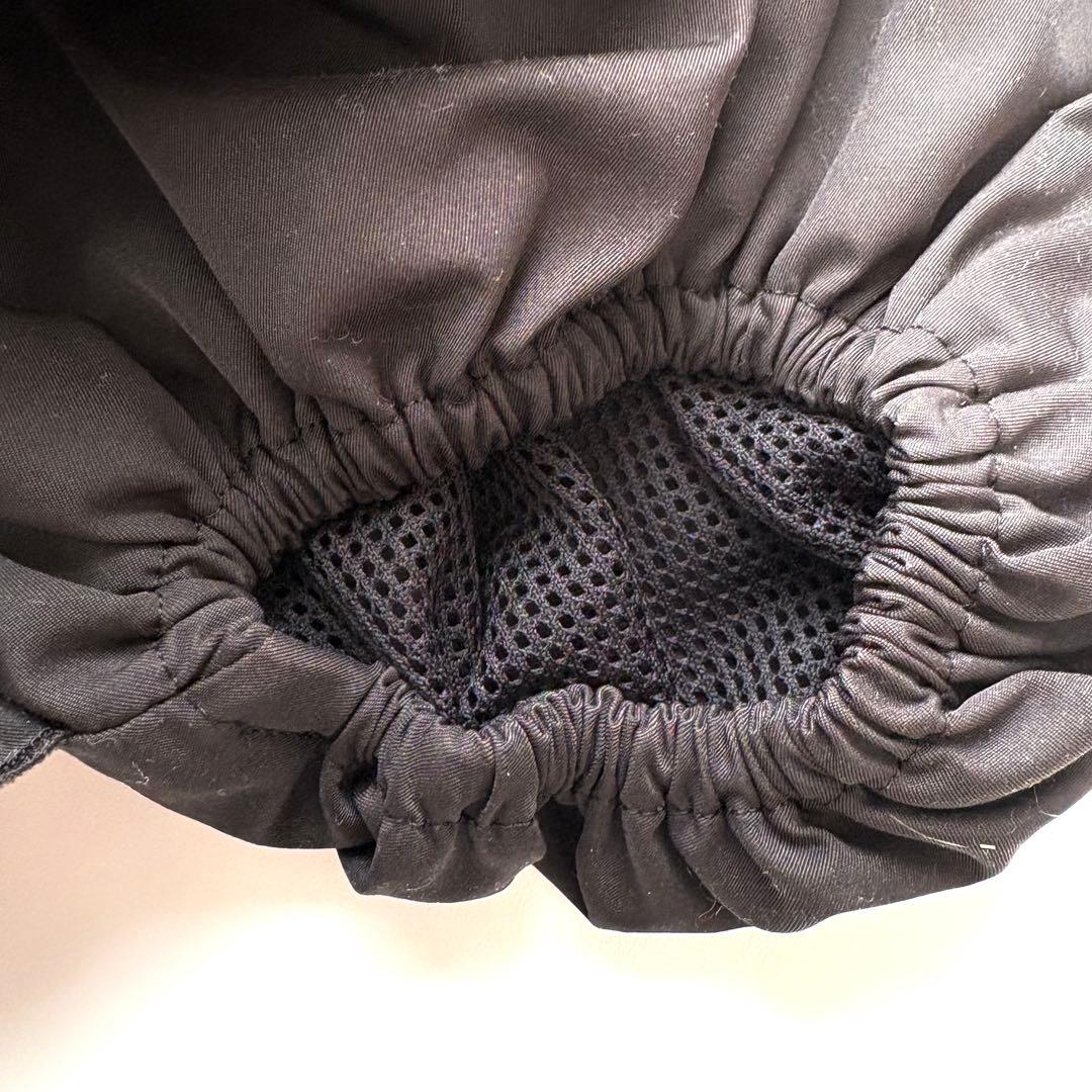 【美品】ダーマコレクション　フリルスリーブナイロンジップジャケット　ブラック