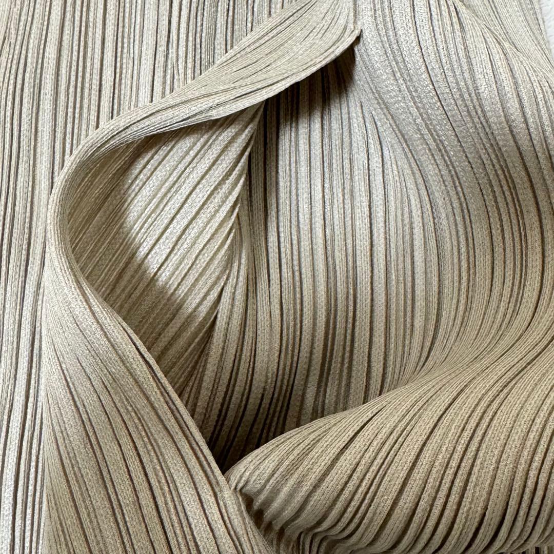 極美品✨PLEATS PLEASE プリーツ　パーカー　ロング丈　ベージュ