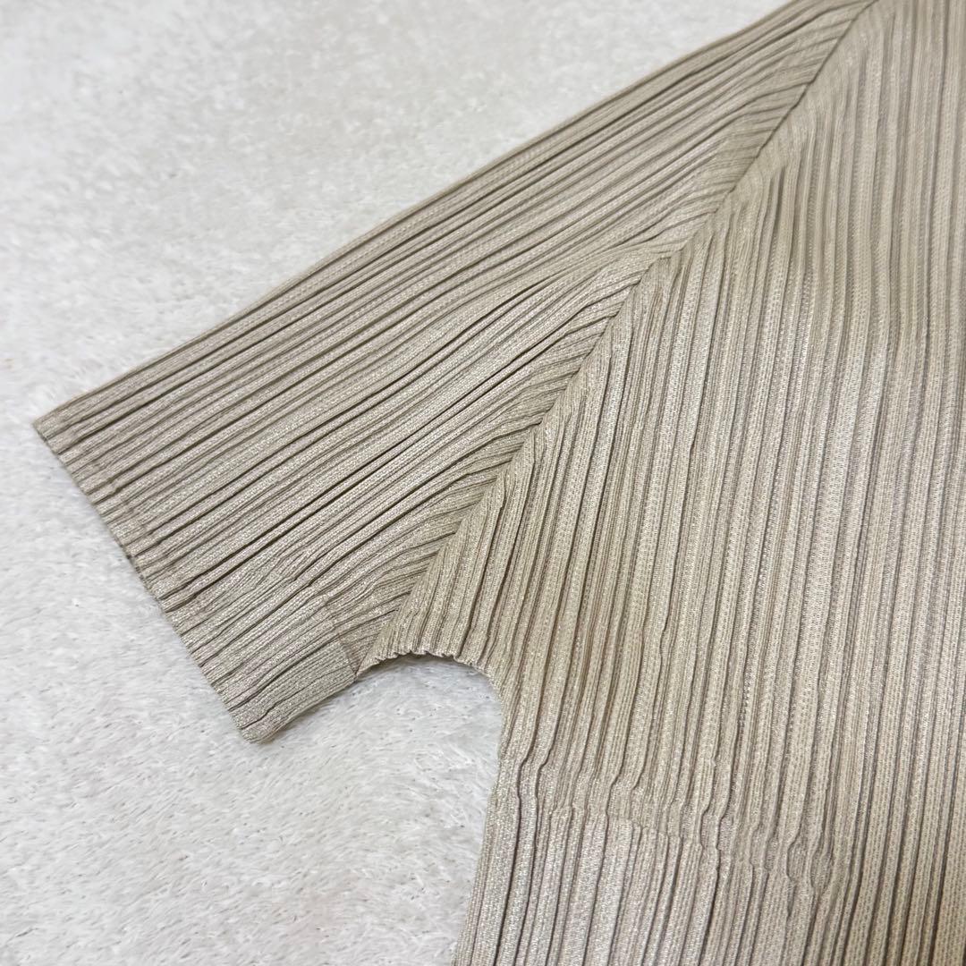 極美品✨PLEATS PLEASE プリーツ　パーカー　ロング丈　ベージュ