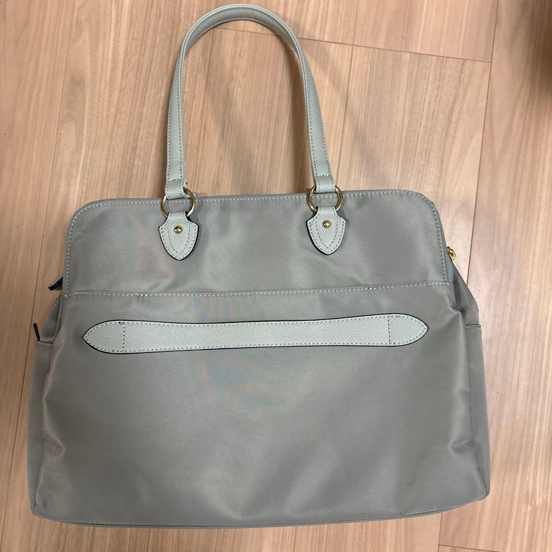 ACE ジーン　グレー ビジネスバッグ ストライプ裏地