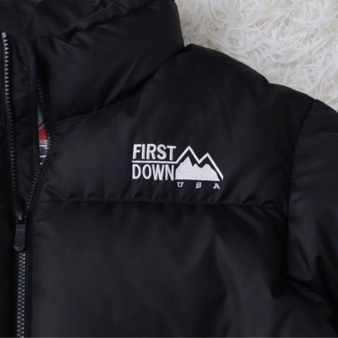 プ*飯様 FIRST DOWN ファーストダウン　ダウンジャケット　ブラック　S