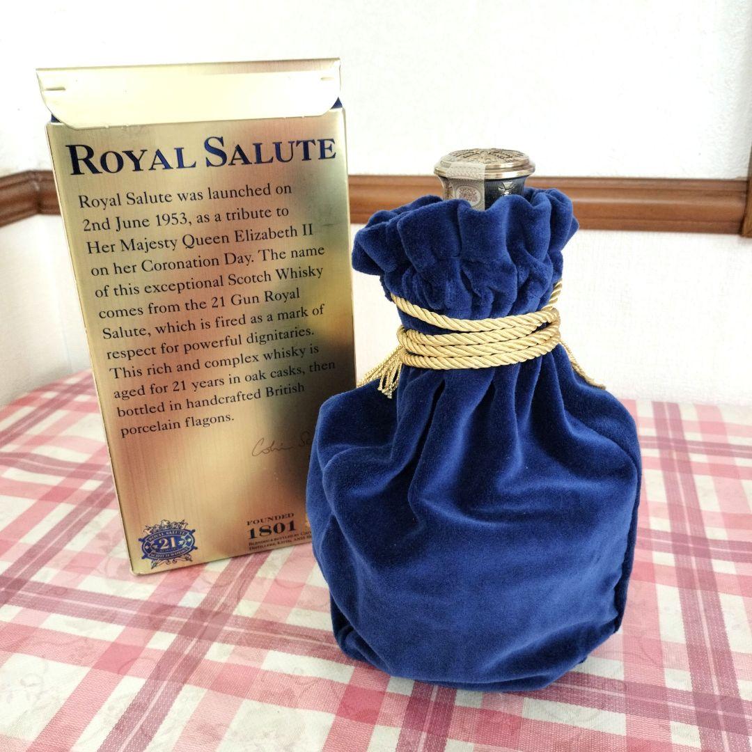 未開封　ロイヤルサルート21 スコッチウイスキー SALUTE21青