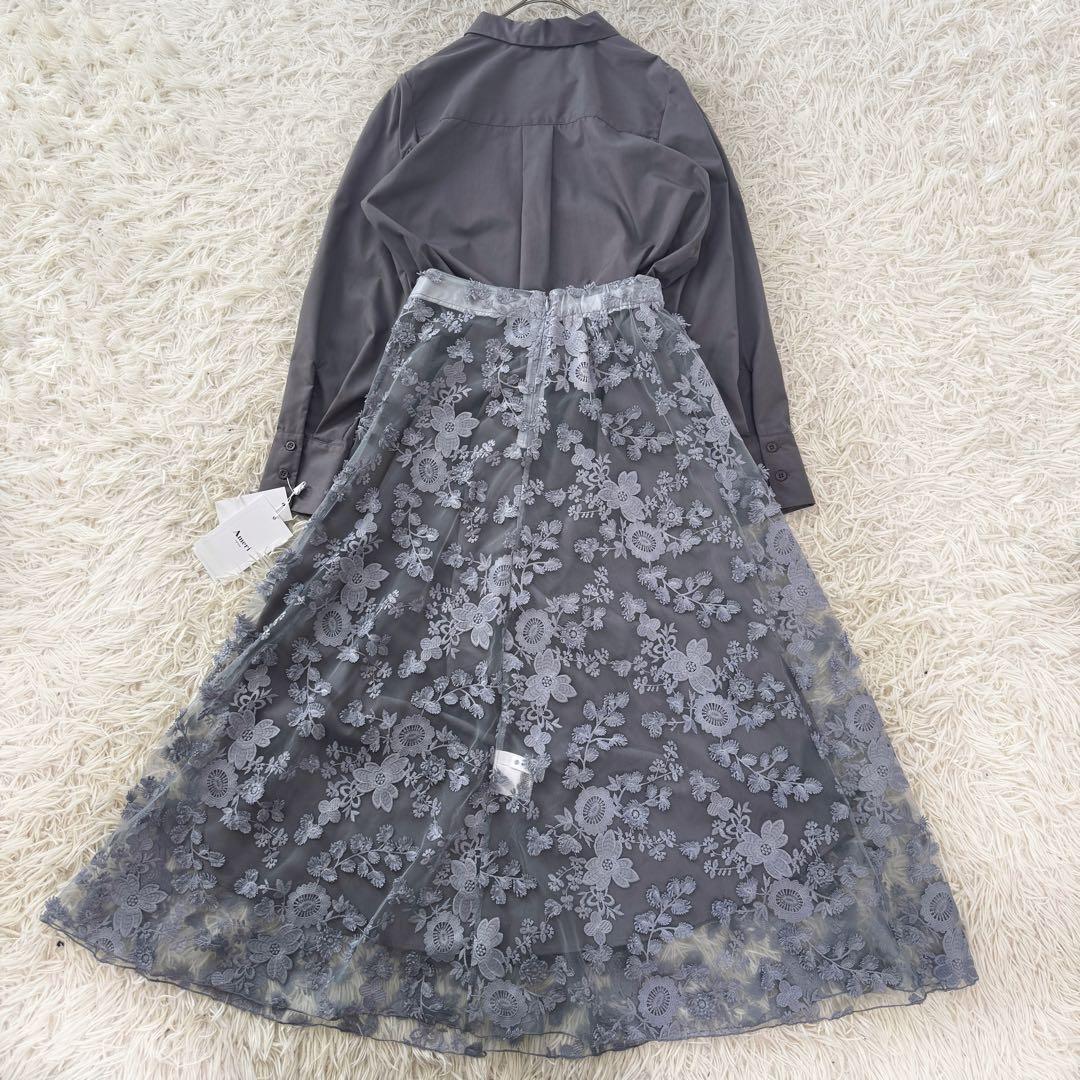 タグ付 Ameri レース レイヤード シャツドレスセット アメリヴィンテージ