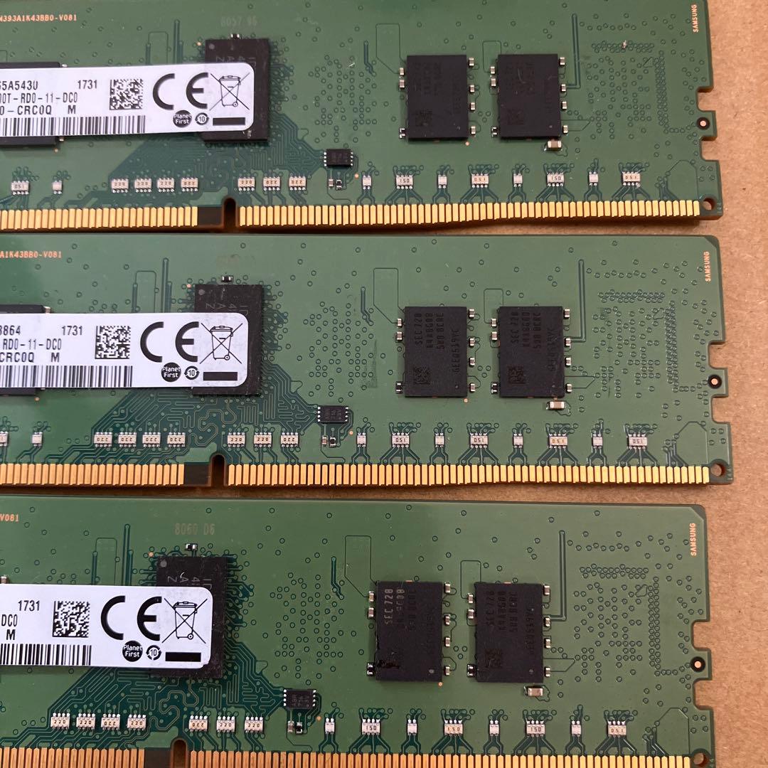 Samsung DDR4 8GB PC4-25600 メモリー 3枚セット