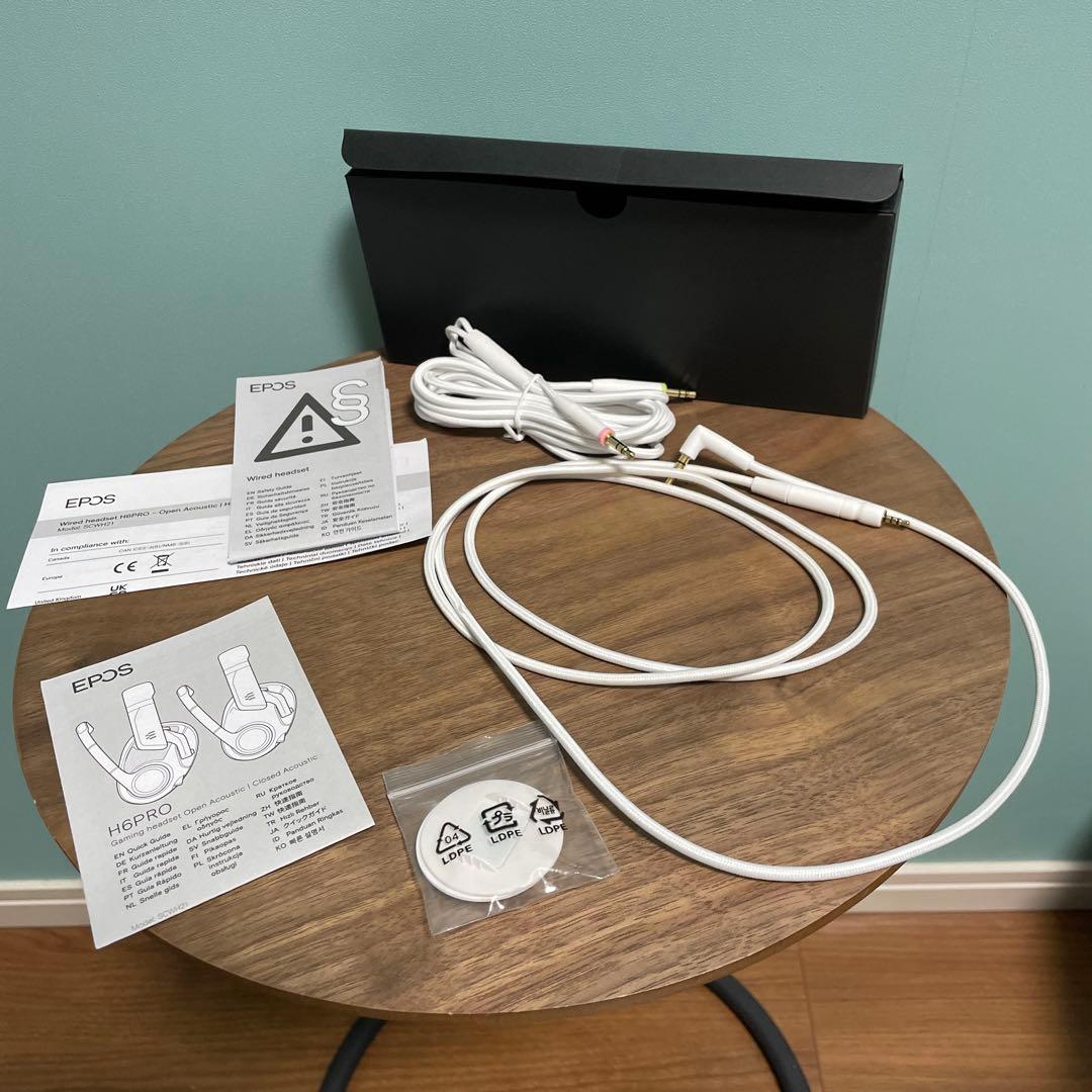 EPOS H6PRO ゲーミングヘッドセット ホワイト　開放型