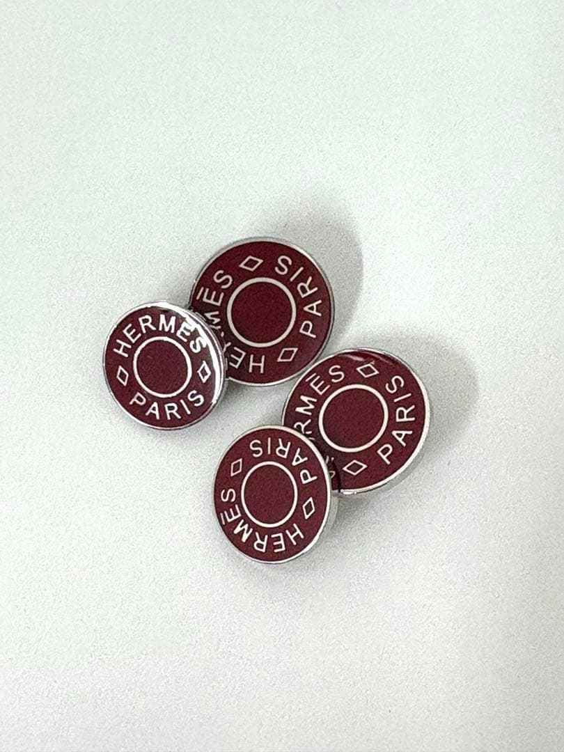 エルメス セリエ　カフスボタン　レッドHERMES 美品　レア