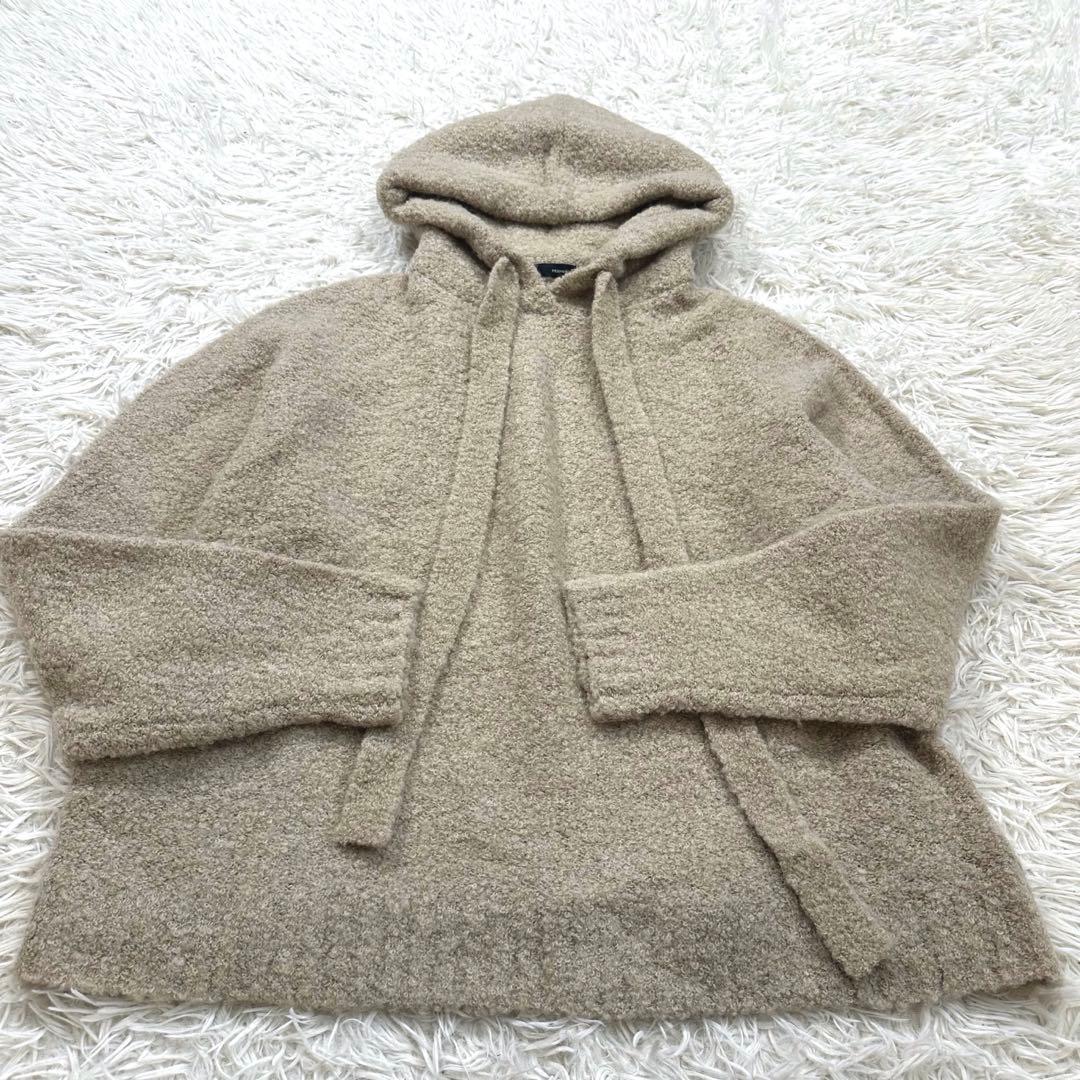 フレームワーク　Loop Yarn フード プルオーバー　ベージュ　24AW