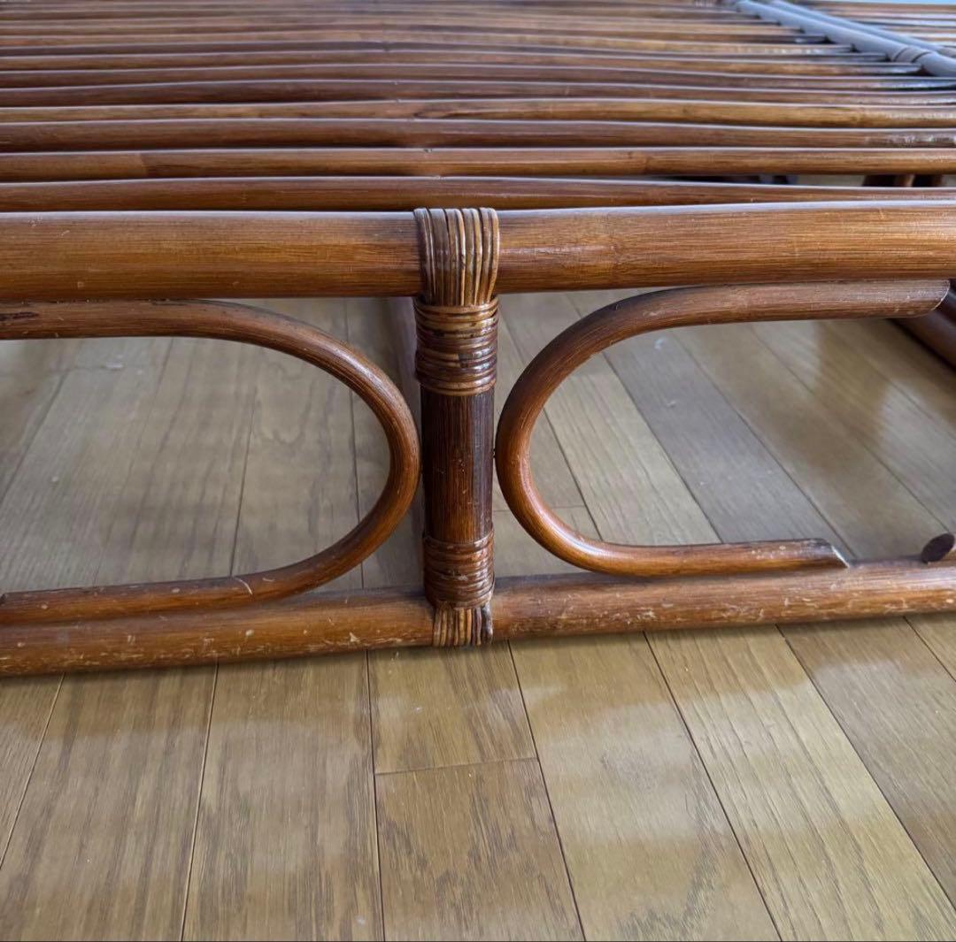 籐　ラタン　シングルベッド