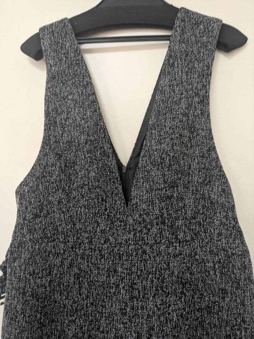 ベルト付Vネックジャンスカ　ナチュラルビューティーベーシック