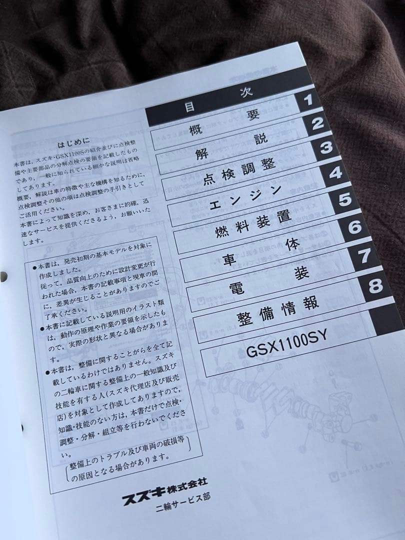 ☆SUZUKI GSX1100S KATANA サービスマニュアル☆