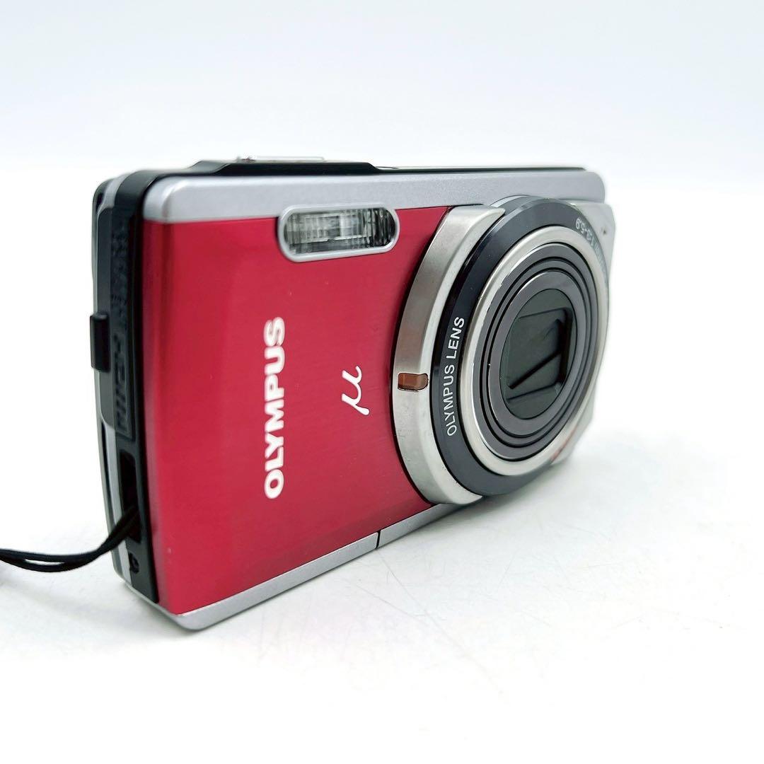 ほぼ新品 付属品完備 オリンパス μ-7020 デジタルカメラ デジカメ レッド