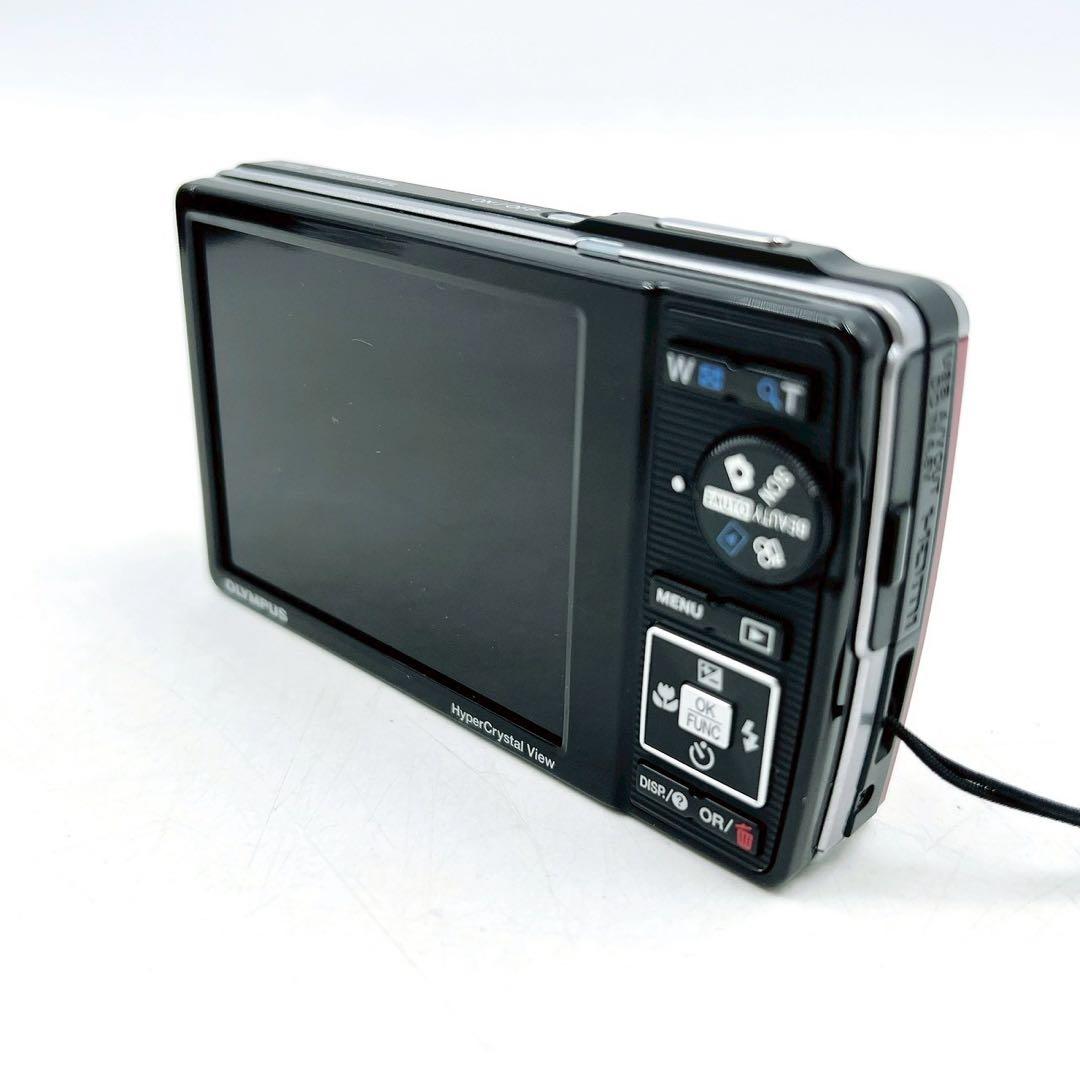 ほぼ新品 付属品完備 オリンパス μ-7020 デジタルカメラ デジカメ レッド