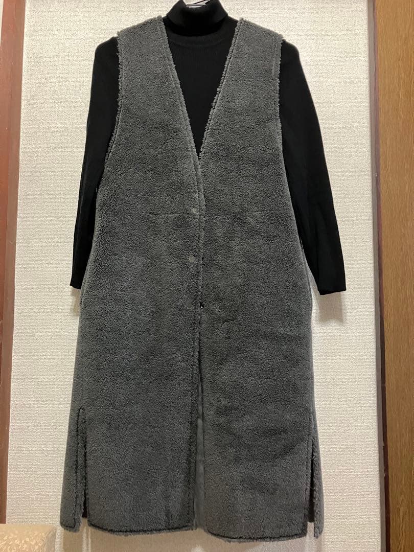 cham様 お値下げ高品質エコムートン×ボア2wayロングジレとKBFパンツ