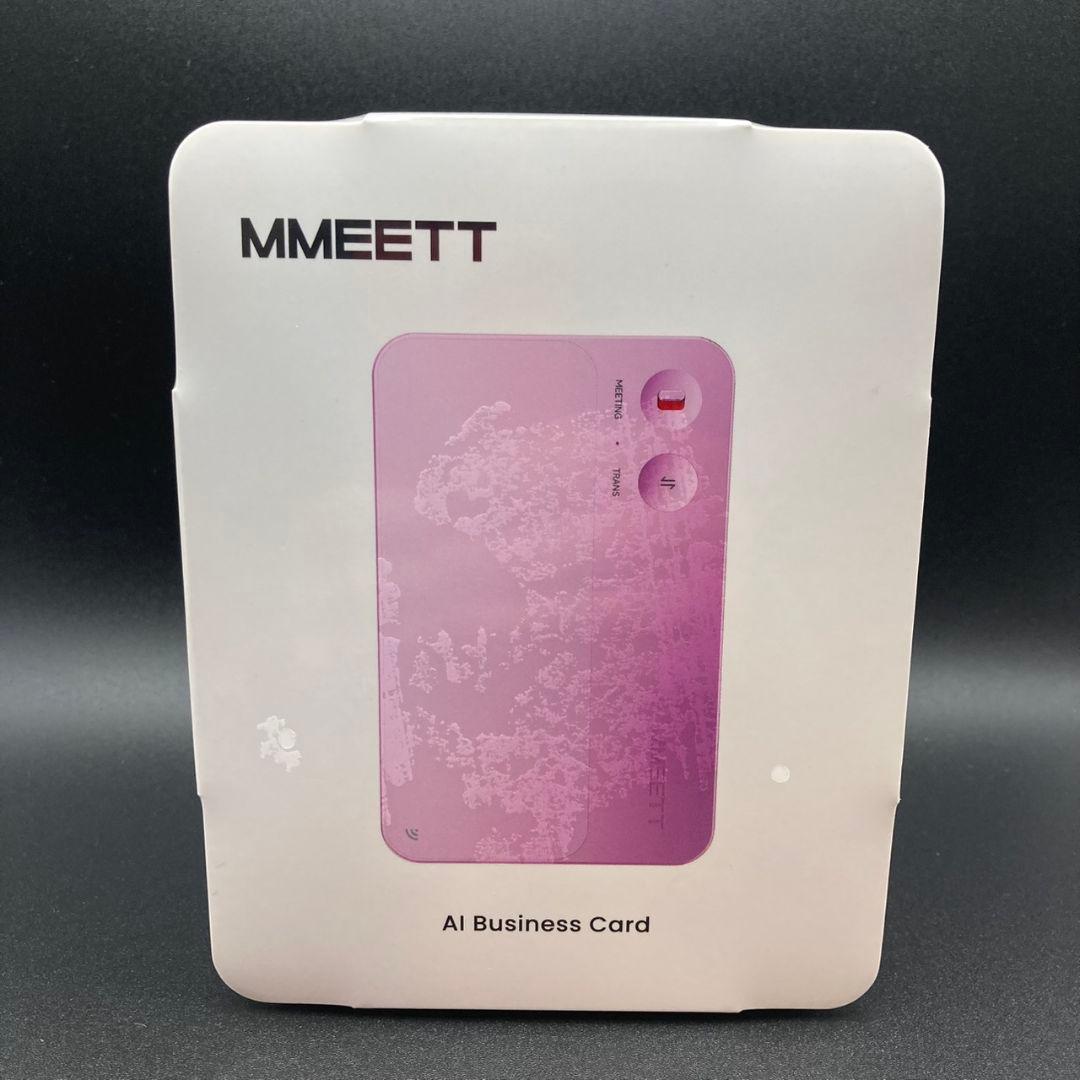 ✨希少✨MMEETT AI名刺｜NFC対応｜会議録音・翻訳 ピンク