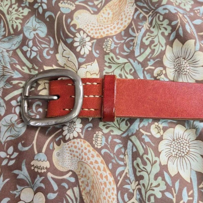 45rpm レザー ベルト 赤