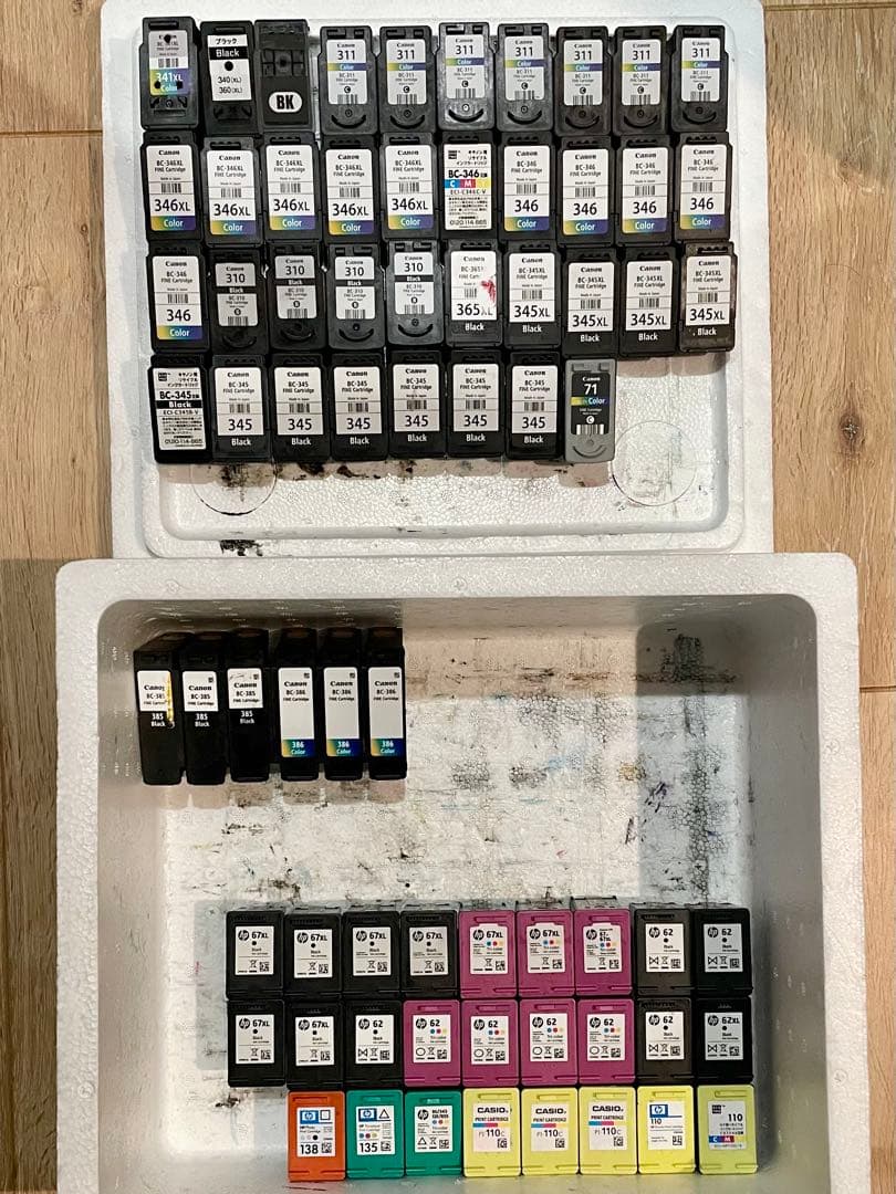 Canon hp他　使用済みインクカートリッジ 100個セット　タイムセール中