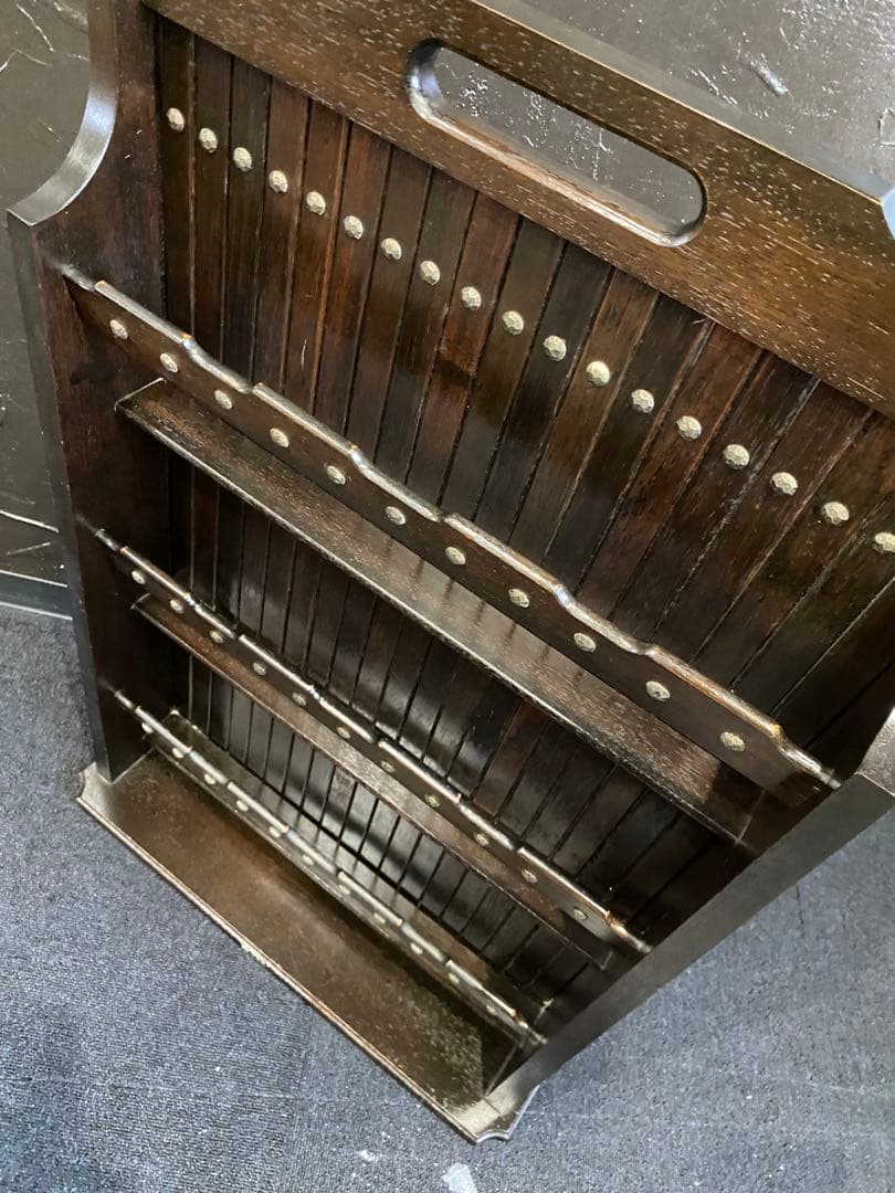 オールド　カリモク　本棚　ブックレット　スリッパ　ラック　ヴィンテージ 昭和