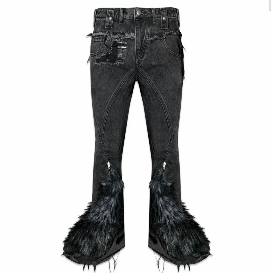 パンツ cozy worldwide fur flare jeans