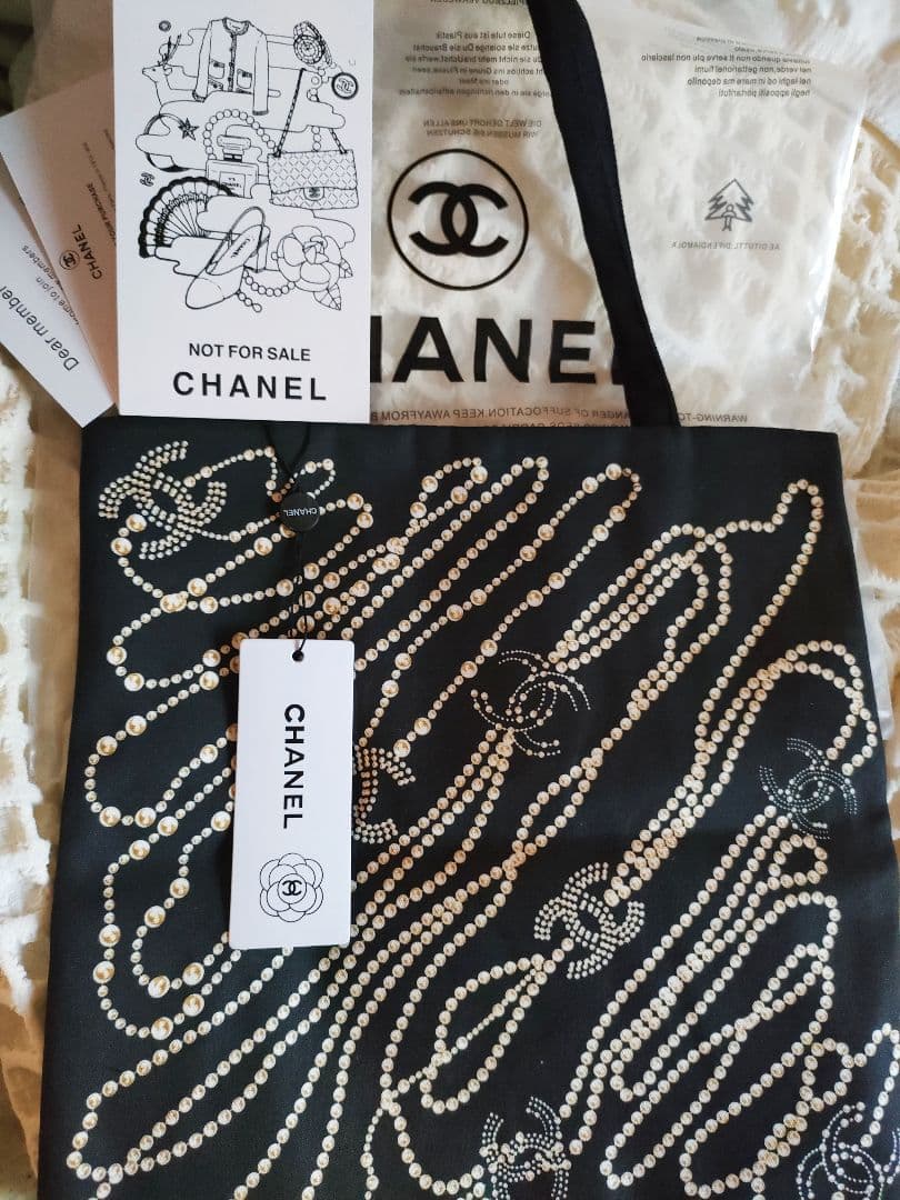 CHANEL パールデザイン トートバッグ　ノベルティ