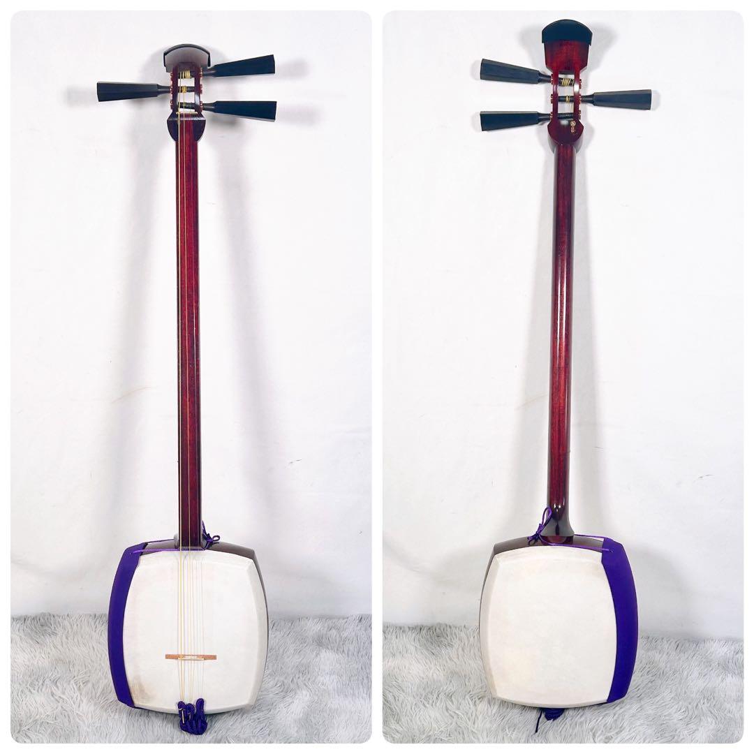 津軽三味線　高級花林材　太棹　本皮　皮破れなし　　東さわり　りんどう　GP24