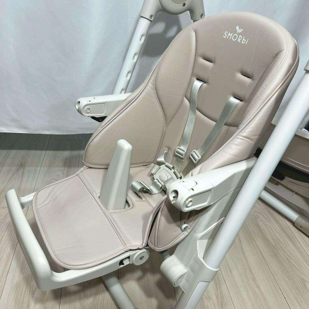 SMORbi のびのびマルチチェア ハイ＆ローチェア サンドグレー