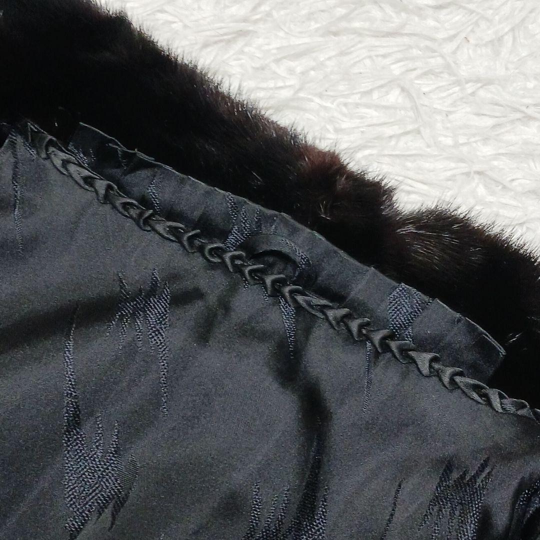 ✨最高級✨サガミンク　銀タグ　毛皮ファーコート　ブラック