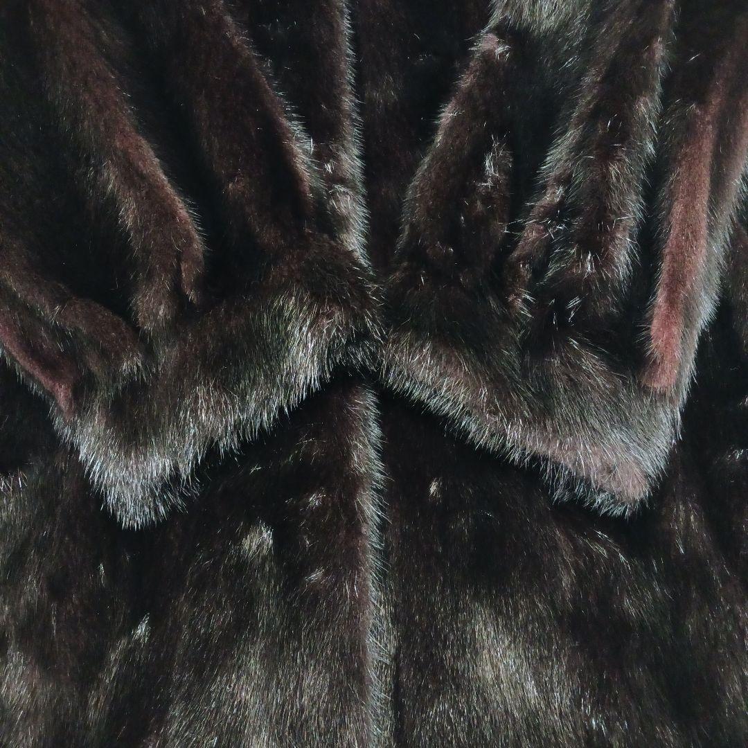 ✨最高級✨サガミンク　銀タグ　毛皮ファーコート　ブラック