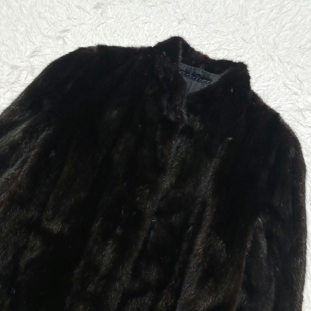 ✨最高級✨サガミンク　銀タグ　毛皮ファーコート　ブラック