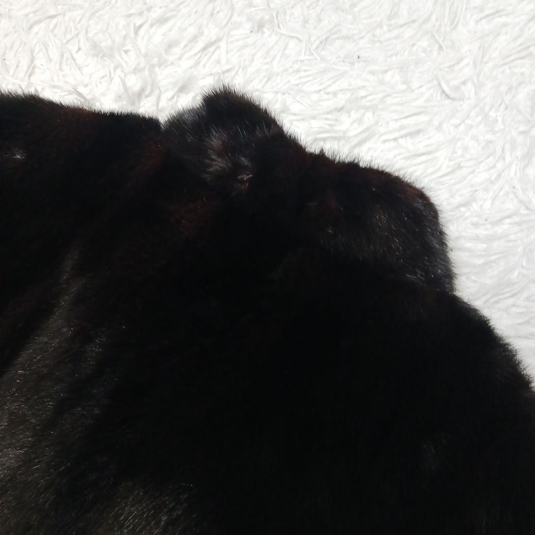✨最高級✨サガミンク　銀タグ　毛皮ファーコート　ブラック