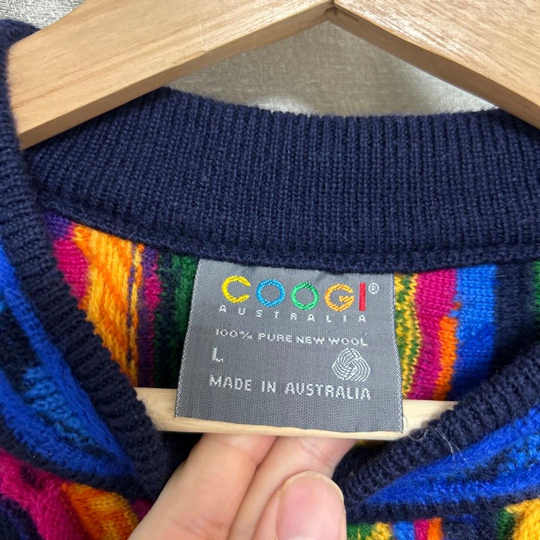 COOGI マルチカラー ニットセーター L