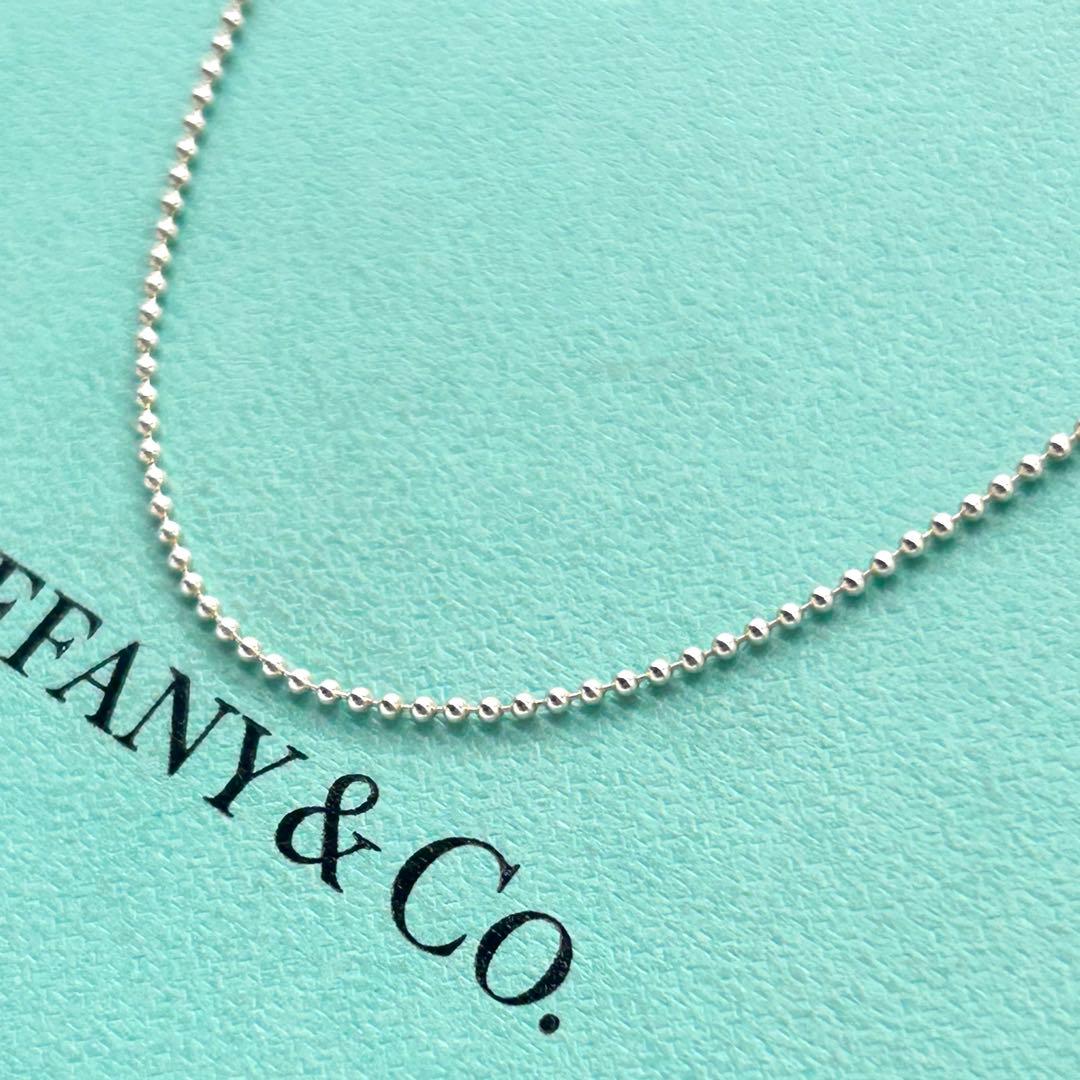 美品　ティファニー　ボールチェーン　ネックレス　　シルバー　925 細め