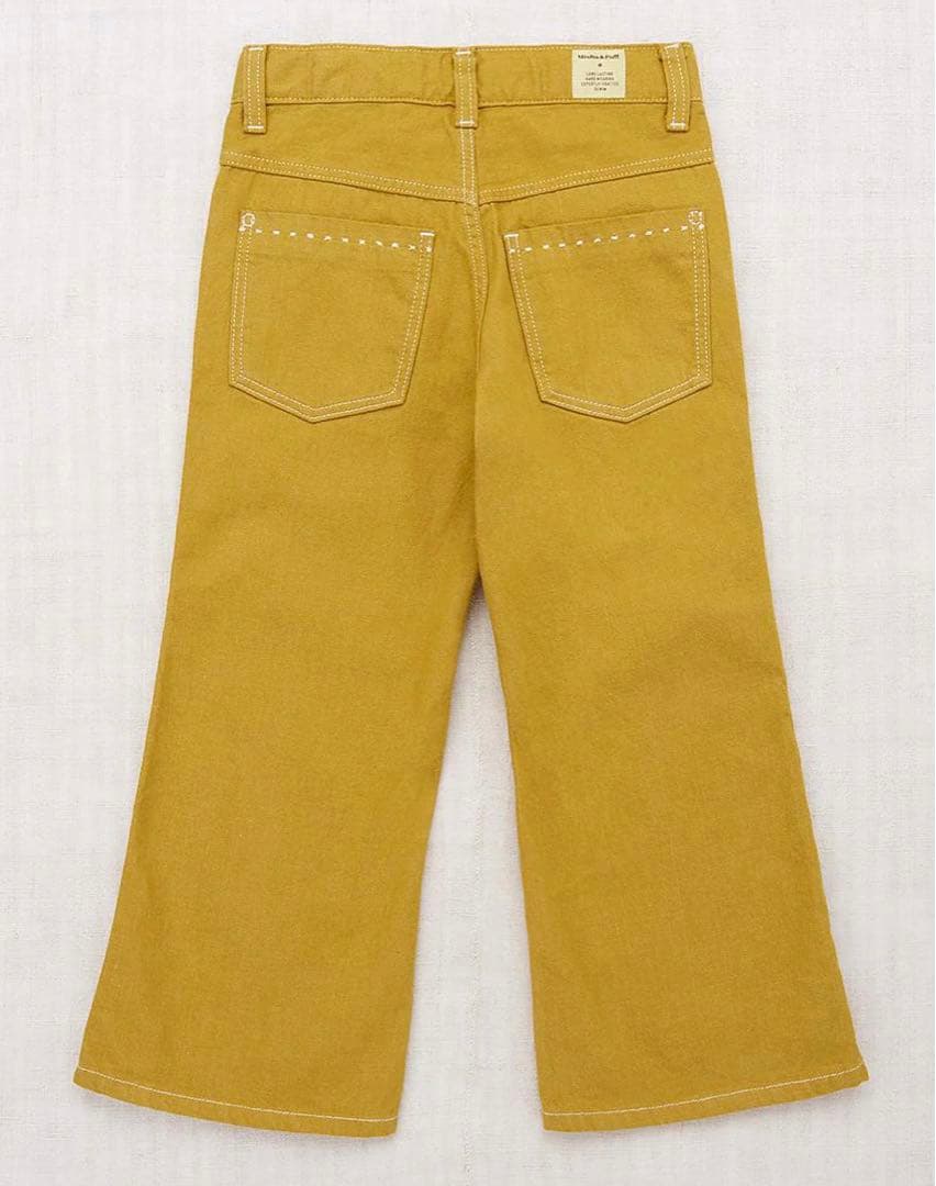 misha&puff フレアデニム イエロー 4yサイズ