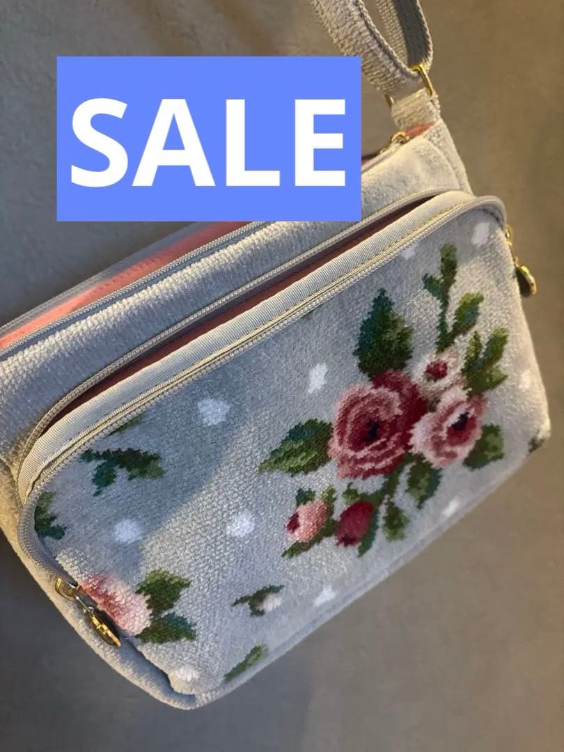 フェイラー　マイジュリエット　ショルダーバッグ　グレー　バラ