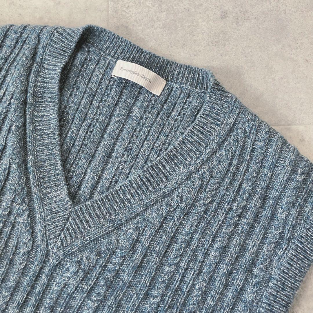 最高峰 エルメネジルドゼニア カシミア100％ ニットベスト/46(XS)