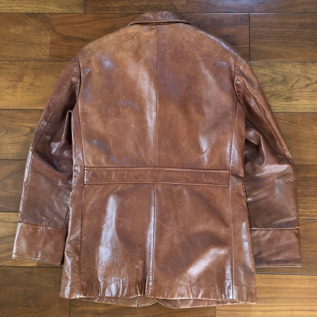 【希少 美品】B-McCOY'S ステアハイドレザー テーラードジャケット M