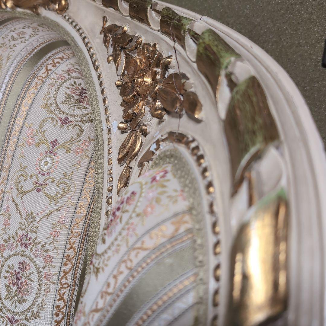 ロココスタイル アームチェア クリーム色