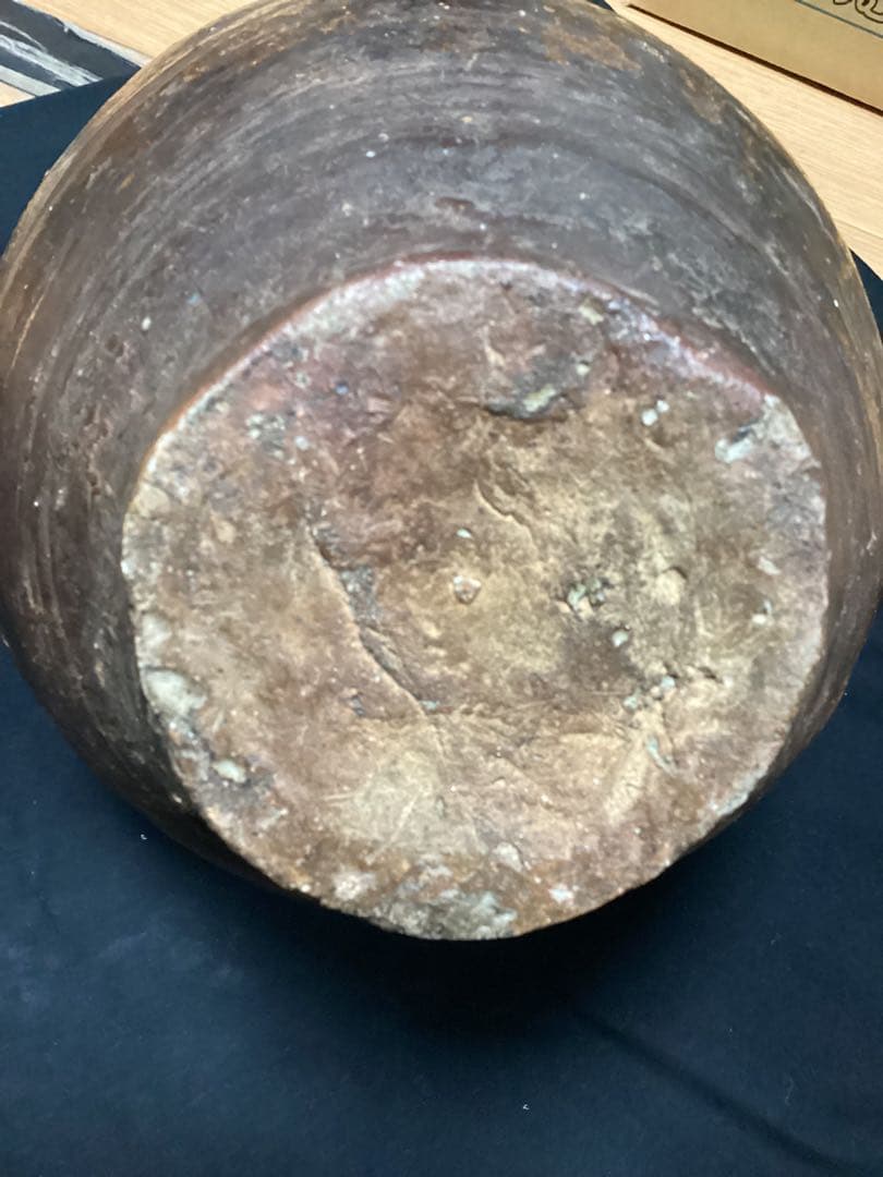 骨董古美術　古信楽四つ耳茶壺　江戸期古作　高さ約28cm